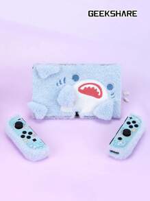 GeekShare Cute Shark Plush Protective Case Compatible With Nintendo Switch OLED