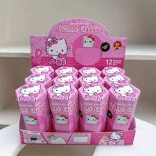 Set de 12 piezas Caja ciega de Sanrio - Figuritas de plástico lindas de colores claros, perfectas para el coche, la computadora, el teléfono y la decoración del hogar, regalo ideal para vacaciones para mujeres, apropiado para viajes, Pascua, Navidad, decoración de escritorio