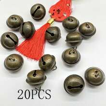 20/50 Pieces - 1-Inch Electroplated Antique Bronze/Candy Color Christmas Bells, One-Shape Bells, Iron Pet Bells Collar Accessories, DIY Decorations, Pet Cat And Dog Pendant Christmas Tree Handmade Ornaments, Candy Color Bells DIY Jewelry Key Chain - Multicolor - View 14