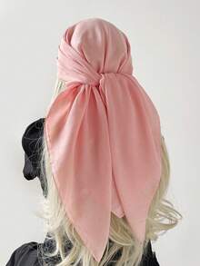 1件装女士纯色亚麻质感方形头巾，可作女士头巾、头巾、沙滩巾、日常佩戴、节日装饰围巾、发带、头巾、防晒围巾，适合搭配连衣裙和假日服饰。 - A90仿棉麻 - 查看 23