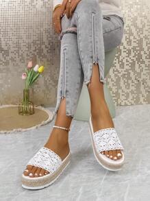 Sandalias planas de estilo bohemio para mujer, modelo 2024