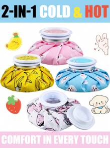 1/2/3/4pcs,Reusable Summer Ice Pack Cold And Hot Use,Cute Pattern Hot Water Bag , Cold PacksTired Eyes,Easy To Carry ,Small&Easy To Store,For Knee Head Leg Relief Pain Ice Bag,Hand Household Items Water Bag