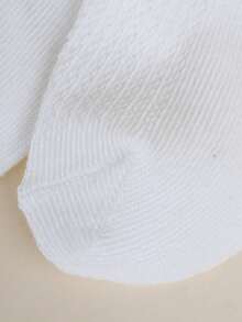 3 Pairs White Lace Trim Socks, Soft Mesh Grid, Suitable For All Seasons, School Style Baby & Girls Dance Socks - White - View 4