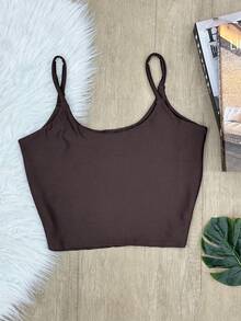 Women's Suplex Cropped Top 1050 - Coffee Brown - View 2