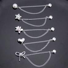 1/2/4/6 pièces Clips de chaîne magnétique pour jambe de pantalon, rallonge de pantalon réglable sans couper et support de revers, accessoires de manche anti-salissure unisexe