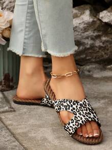 Bohemian Bow-Knot Women's Flat Slippers, Minimalist Elegant Fabric One-Piece Strap Sandals, Summer