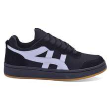 Men's Casual Sneakers Black White Skater Super Comfortable Casual - 黑與白 - 查看 3