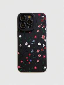 Retro Floral Pattern Phone Case, Compatible With IPhone 13/15/16 & Galaxy Cases Waterproof Shockproof Anti-Fall Scratch Resistant,International Version, Not The Domestic Version - Multicolor - View 3
