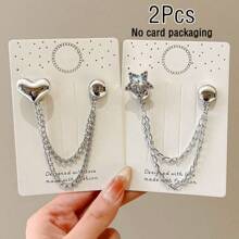 1/2/4/6 pièces Clips de chaîne magnétique pour jambe de pantalon, rallonge de pantalon réglable sans couper et support de revers, accessoires de manche anti-salissure unisexe