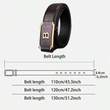 Curea bărbătească cu cataramă automată, stil casual, curea medie din piele PU, curea la modă, design clasic cu litere, vară, casual pentru școală, afaceri, cadou pentru iubit, soț, tată, tată, bărbați, purtare zilnică, modă, adolescenți, exterior, vacanță, atletic, călătorii, stradă, boho, vintage, toamnă, toamnă, Halloween