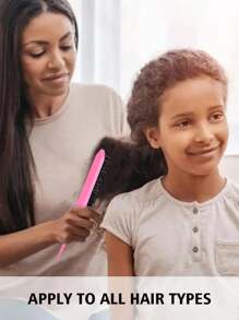 Pacote com 3 Pentes Longos de Agulha de Aço, Pincel para Sobrancelhas, Pente Marcador, Ferramentas de Estilo de Cabelo para Penteados e Tranças