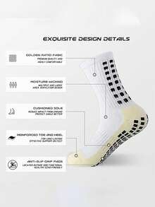 4pairs Football Socks Anti Slip And Non Slip Men's Sports Socks, Suitable For Football And Basketball Sports,