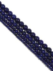 1 filo di perline di lapislazzuli di qualità superiore, perline lisce e rotonde di lapislazzuli blu, perline sciolte in pietra preziosa per la creazione di gioielli fai-da-te come bracciali e collane, misure 4mm, 6mm, 8mm, 10mm