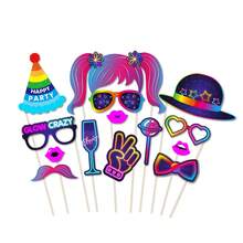 25pcs Neon Glow Party Supplies, Luminous Photography Props With Lighting Effect, Suitable For Music Festivals, Night Celebrations, Birthday Photo Decorations