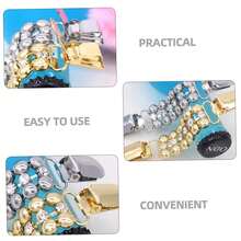 2 件水钻毛衣夹 - 腰带、复古连衣裙夹、后肩夹、开衫夹、女士连衣裙腰带（简约） - 彩色 - 查看 4