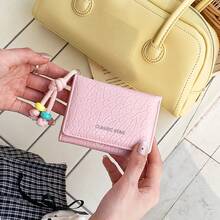 Colorful Beaded String Wallet, Korean Style Minimalist Large Capacity Tri-Fold Women's Wallet, Sweet And Cute For Women Wallet Mini Wallet Purse Wallet Small Wallet Wallet - Multicolor - View 2