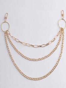 New Arrival Hot Selling Unique U-Shape Versatile Body Chain, Minimalist Multi-Layer Chain Belt - Silver - View 8