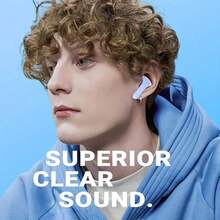 MEIYIXING 美逸星全新透明触屏真无线蓝牙耳机，超长续航，200mAh，低延迟，适用于运动、办公、游戏等场景。配备USB-C充电接口，这款无线耳机拥有5.3小时续航时间，便携性极佳。