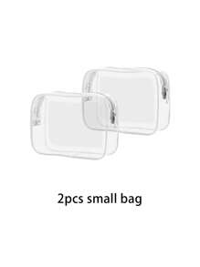 4/3/2/1 pieza(es) Bolsas de aseo de moda y sencillas para hombres y mujeres, bolsas cosméticas transparentes y impermeables del tamaño de un cuarto de galón para viajar, adecuadas para ambos géneros, se pueden llevar a bordo de aviones y regalar