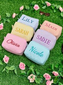 Custom Makeup Bag, Bridal Shower Gift, Personalized Bridesmaid Gifts, Wedding Gift, Travel Toiletry Bag, Cosmetic Bag, Birthday Gift For Her, Personalized Cosmetic Bag, Monogrammed Toiletry Bag Leisure, Basics, Casual, Soft, Unique, Customized, Personalized, Custom, Ideal Gifts For Her, Girlfriend, Her, Boyfriend, Friends, Easy Comfort