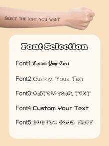 LICVIC 1-20pcs Custom Personalized Fake Tattoos Temporary, Custom Tattoos, Personalized Temporary Tattoos, Multicolor Text Stickers, For Birthday Party Wedding Bride Groom Decor, Custom Text, Personalized Text, Variety Of Styles, Make Your Own Temporary Tattoos, Name/Text/Customizable Face Tattoos For Bachelorette Party Graduation Birthday Wedding Colorful, Leisure, Basics, Casual, Soft, Unique, Customized, Personalized, Custom, Ideal Gifts For Her, Girlfriend, Her, Boyfriend, Friends, Stickers, Stickers