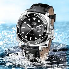 LIGE Men's Fashion Casual Business Watch Waterproof Date Watch Light Luxury High-End Quartz Watch - Silver - View 5