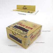 50 Books/Box Of Cigarette Paper, 32 Pieces Of 110mm Brown Pre-Rolled Paper/Book Handmade Roll Paper Accessories, Ultra-Thin Slow Burning Roll Paper With Tip, For Christmas Gifts, Halloween Gifts, Valentine's Day Gifts, New Year Gift Parties And Holiday Supplies, Easy To Carry