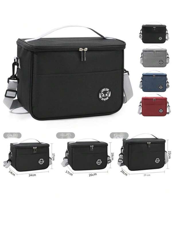 1 pieza Nueva bolsa aislada, bolsa de almuerzo para picnic, bolso, mochila para llevar comida al trabajo, bolsa conservadora del frescor, lonchera, bolsa de hielo plegable con acumulador de frío, bolsa aislada para picnic o almuerzo, práctica para viajes, necesidad diaria para hombres y mujeres