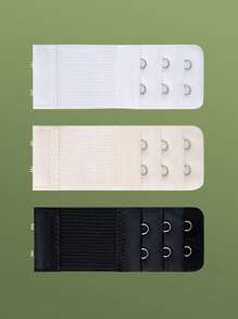 3 stuks bh-bandverlengers met 2 haken, comfortabele verstelbare bh-bandjes, geen bh-look, lingerie en ondergoedaccessoires voor dames, zachte verstelbare bh-verlengers, wit en beige - comfortabel ontwerp met 2 haken, verbeterde ondersteuning, ademend polyester, perfect voor casual kleding of reizen, comfortabele bh-accessoires, elastische verstelbare bh-bandverlengers voor dames, zachte lingerieaccessoires