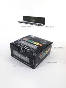 50 Pieces/Box Of Cigarette Paper, 32 Pieces Of 110mm Black Pre-Roll Paper/Book Handmade Roll Paper Accessories, Ultra-Thin Slow Burning Roll Paper With Tips, Suitable For Christmas Gifts, Halloween Gifts, Valentine's Day Gifts, New Year Gift Parties And Holiday Supplies, Easy To Carry