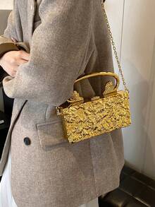 Modische, einfache, hochwertige, leichte Acryl Handtasche, nischendesign mit personalisierter Löwenkopf Dekoration, sehr attraktiv, multifunktional, tägliche Umhängetasche für Damen, geeignet für Dates, Arbeit, Pendeln und Einkaufen.