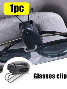 1 件黑色汽车眼镜夹，多功能瓢虫眼镜架，汽车太阳镜/眼镜夹，通用汽车模型 - 黑色 - 查看 1