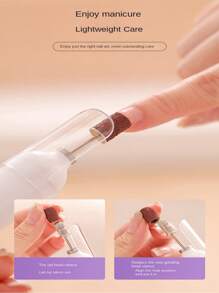 2 In 1 Electric Nail Grinder With Nail Lamp Multifunctional Portable Nail Machine Kit Manicure Tools Quick-Drying Nail Polisher Manicure Nail Drill Bits Tool Electric Nail Polisher, 180mAh