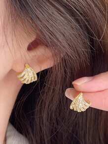 1 par de aretes de perilla con circonita cúbica preciosa para mujer para boda, compromiso, aniversario, joyería, regalo del Día de San Valentín
