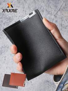 XAXRE 1 Billetera multifuncional estilosa para hombres con soporte para tarjetas delgado - Diseño con borde de metal, ligera y portátil, perfecta para adolescentes/adultos, uso casual/deportivo/de viaje, regalos de graduación/cumpleaños
