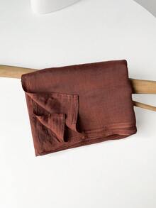 1 Peça - Lenço de Linho, Design Simples de Cor Sólida, Xale Leve Protetor Solar, Sensação Elegante Através da Fronteira Lenço Feminino, Lenço de Chiffon, Lenço Longo, Primavera/Verão para Vestido - Multicolorido - Visão 40