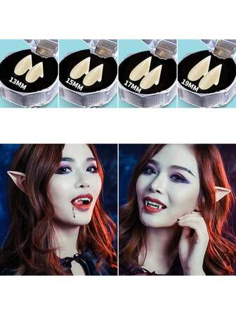 1 件万圣节吸血鬼牙齿僵尸牙齿小尖牙角色扮演化妆派对道具