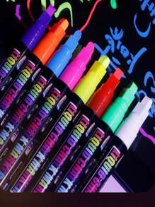 8/6 Stücke Set fluoreszierender Markerstifte, im Dunkeln leuchtende löschbare Textmarker für Fluoreszenz-Boards, Tafeln, Whiteboards, Aquarell, Rückkehr zur Schule