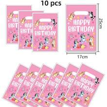 Bluey Bluey Party Favor Bags - Adorable And Sturdy Gift Bags For Birthday Celebrations, Themed Events & Special Occasions, Featuring Bluey & Bingo, Perfect For Fans And Adding Playful Style To Parties