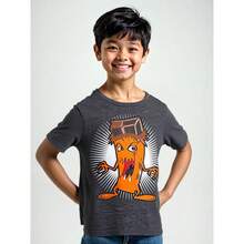 Set 3 Playeras para Niño de 4 Años – Manga Corta en Gris, Blanco y Naranja | Ropa Infantil Básica y Confortable - Multicolor - Ver 2