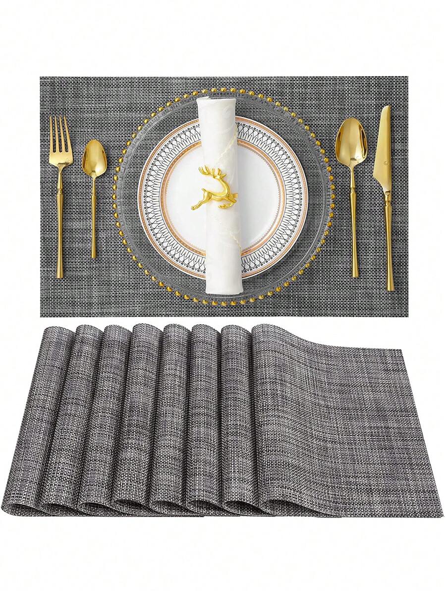 Placemats - Waterproof, Heat-Resistant, Non-Slip, Easy-To-Clean Table Pads For Coffee, Dining, And Household Decor - Solid Color, Room Decoration, Bowl Plate Mat, And Table Protector