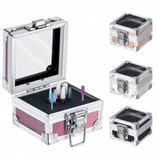 JEARLYU Scatola portautensili per punta trapano per unghie con 25 fori, organizer portatile per manicure, espositore di vari colori, portautensili da tavolo