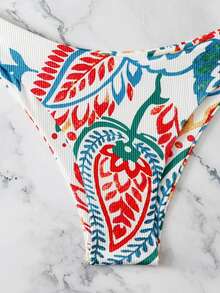 2 Pieces Set - European & American Style Women's Swimwear, 2025 Colorful Print Sexy Bikini Beach Holiday Teenager Two Pieces Swimwear Set