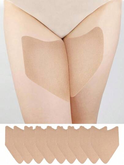 2/10pcs Anti-Chafing Thigh Bands, Inner Thigh Anti-Chafe Pads, Prevent Friction And Rubbing, Invisible For Summer Men & Women, Anti-Friction Spandex Patches, Suitable For Women's Inner Thighs And Calves, Provide Comfort And Protection, Suitable For Valentine's Day