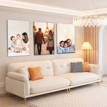 3 Pcs Custom Photo Poster With DIY Frame Or Frameless Poster For Room Decor,3 Pcs Customized Photos Canvas As Idear Gift For Father's/Mother's Day, Graduation,3 Pcs Personalized Wall Decor Painting Decoration For Living Room,Bedroom,Office,Tea Room,Dining Room,School,Bathroom,Multi-Functional, Ornamental,Reusable,Exquisite,Stylish,High-Quality,Colorful,Modern,Custom,Personalized,Unique,Ideal Gifts For Him,Ideal Gifts For Her,Boyfriend,Dad,Girlfriend,Mom,Family,Friends,Tea Room,Home,Garden,Office,For Anniversaries,For Valentine's Day,For Mother's Day,For Birthdays,For Father's Day,For Graduation,For Weddings,For Housewarming - White - View 2