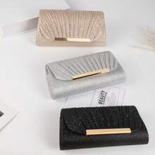 闪亮手拿包，小众风格小手提包，日常时尚链条单肩包，斜挎包，晚装钱包