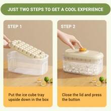 1pc Ice Cube Mould 8/28/56 Grids Ice Cube Tray With Lid With Ice Scoop And Storage Box Summer Home Kitchen Essential Ice Maker