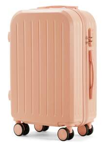 22-Inch Carry-On Suitcase Trolley Luggage With Lock For Men And Women - Pink - View 2