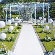 1 pieza Alfombra blanca de boda, alfombra roja, alfombra roja desechable para matrimonio, alfombra comercial para escenario, entrada de tienda, pasillo, decoración de fiesta de cumpleaños y vacaciones