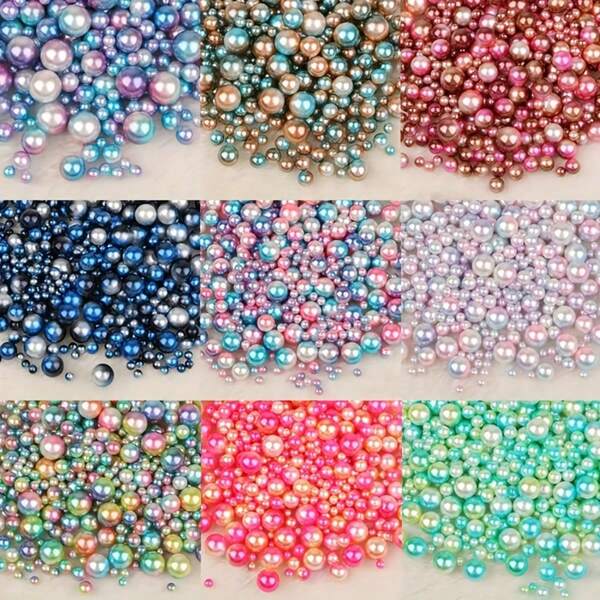 150 perle finte, perle galleggianti per centrotavola e vasi, perle rosa finte per riempimento di vasi, perline dorate rotonde, perle senza foro per decorazioni, trucco e artigianato